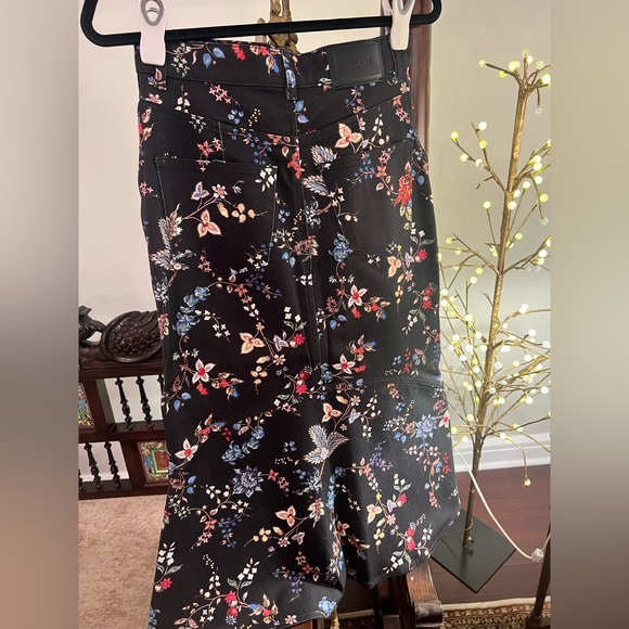 Erdem Victorine denim black floral skirt - Picture 2 of 15